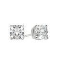 0.50-1.0 TCW Cushion Moissanite Diamond Solitaire Stud Earrings - violetjewels