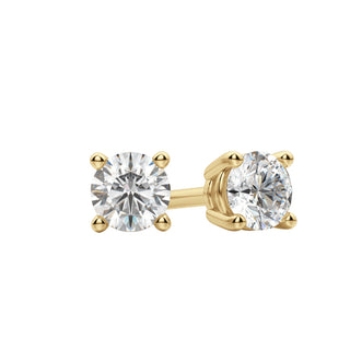 0.50 TCW-1.0 TCW Round Cut Moissanite Solitaire Stud Earrings - violetjewels