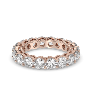 4.0 Carats Of Pure Brilliance! This E-VS1 Round Diamond Eternity Band