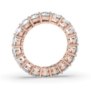 4.0 Carats Of Pure Brilliance! This E-VS1 Round Diamond Eternity Band