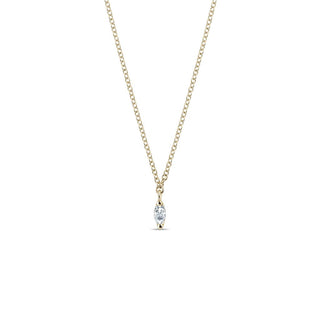 0.13 CT Marquise Moissanite Diamond Solitaire Pendent Necklace - violetjewels