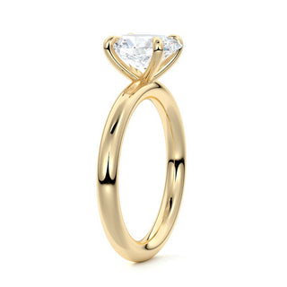 Solitaire Ring with 1.20 CT Oval Moissanite - violetjewels