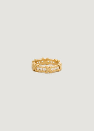 1.0 TCW Round Diamond Unique Wedding Band