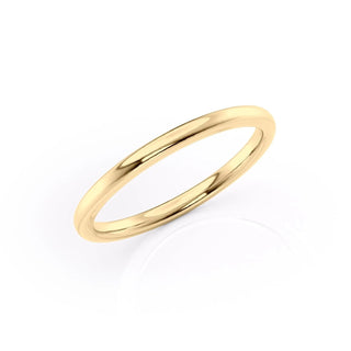 Simple plain wedding band with smooth polished finish – elegant and timeless