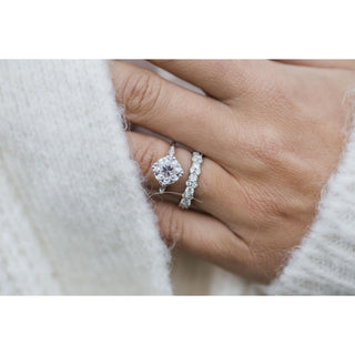 2.50 CT Old Mine Round Solitaire Moissanite Engagement Ring - violetjewels