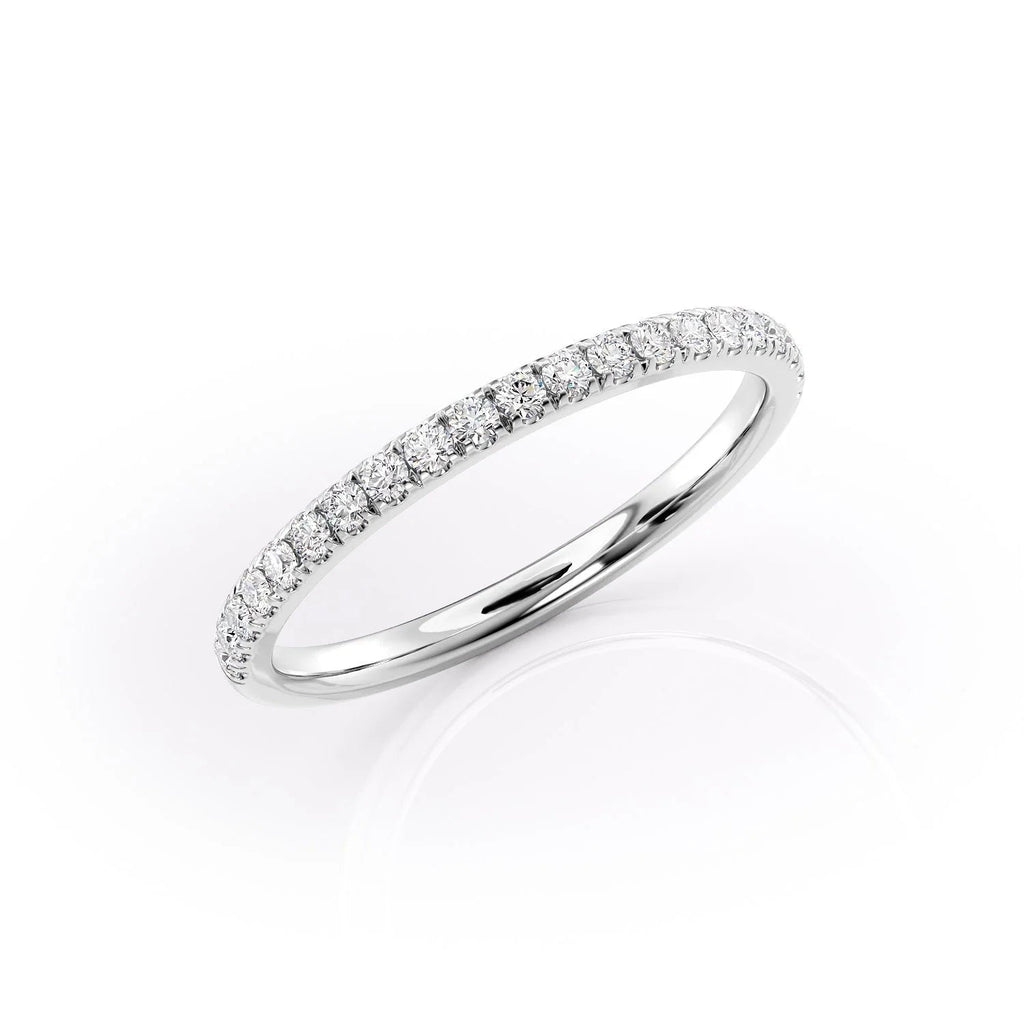 Round diamond half eternity wedding band – timeless elegance with continuous sparkle