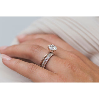 3.50 CT Oval Solitaire Moissanite Engagement Ring - violetjewels