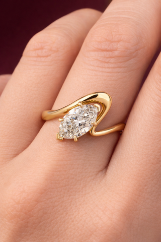 1.50-2.50 CT Marquise Lab Grown Diamond unique Engagement ring