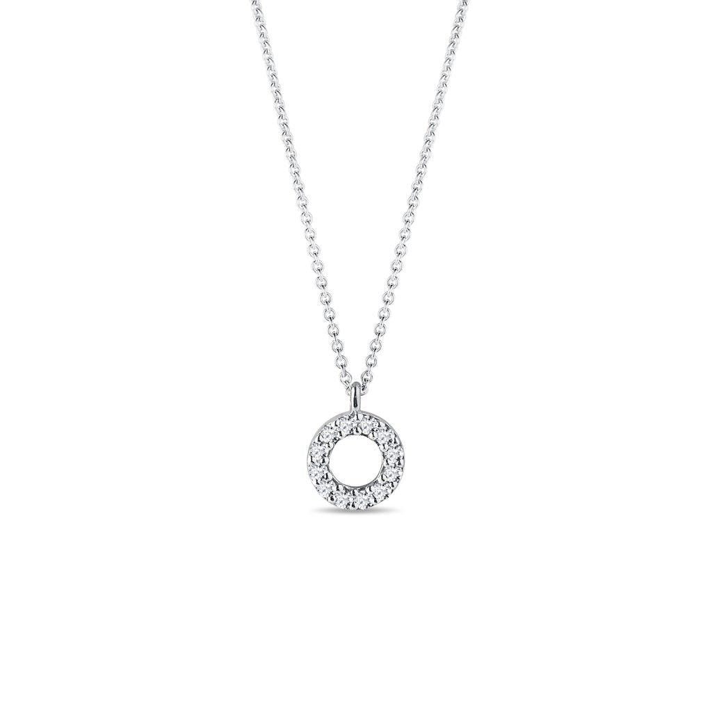 0.10 TCW Round Moissanite Diamond Circle Pendent Necklace - violetjewels