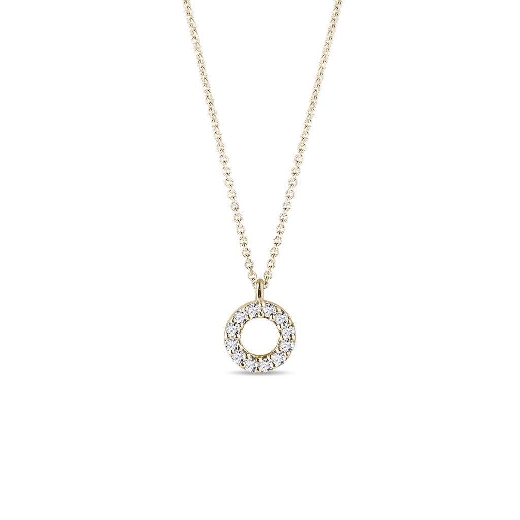 0.10 TCW Round Moissanite Diamond Circle Pendent Necklace - violetjewels