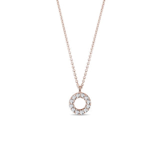 0.10 TCW Round Moissanite Diamond Circle Pendent Necklace - violetjewels