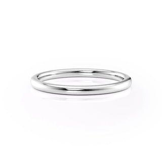 Simple plain wedding band with smooth polished finish – elegant and timeless
