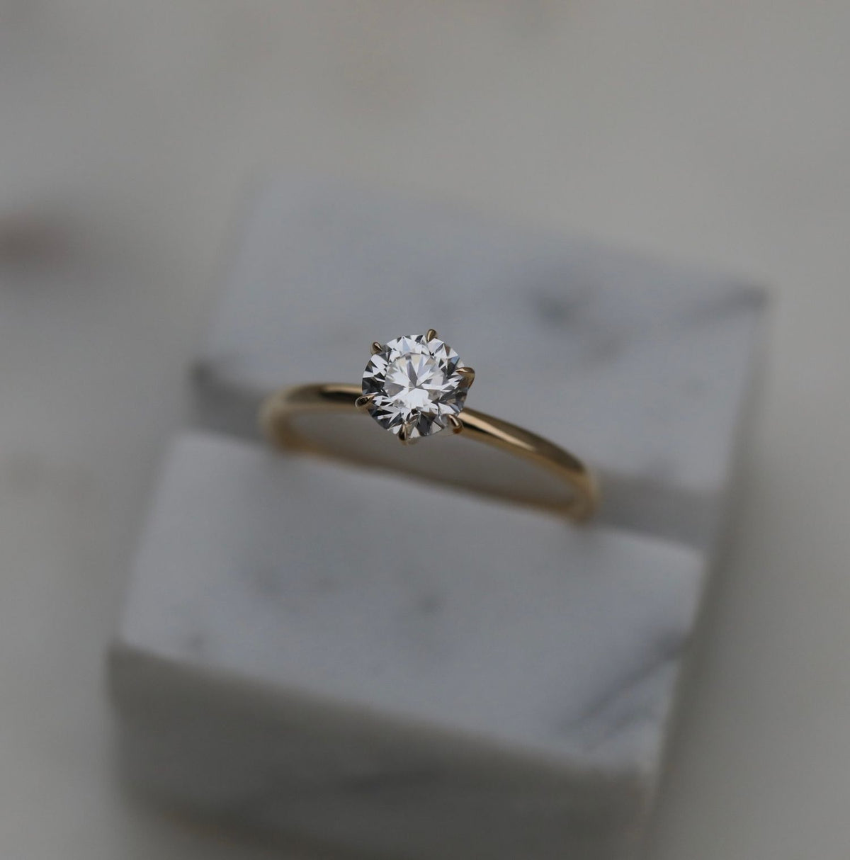 0.75 CT Round Solitaire CVD E/VS2 Diamond Engagement Ring - violetjewels
