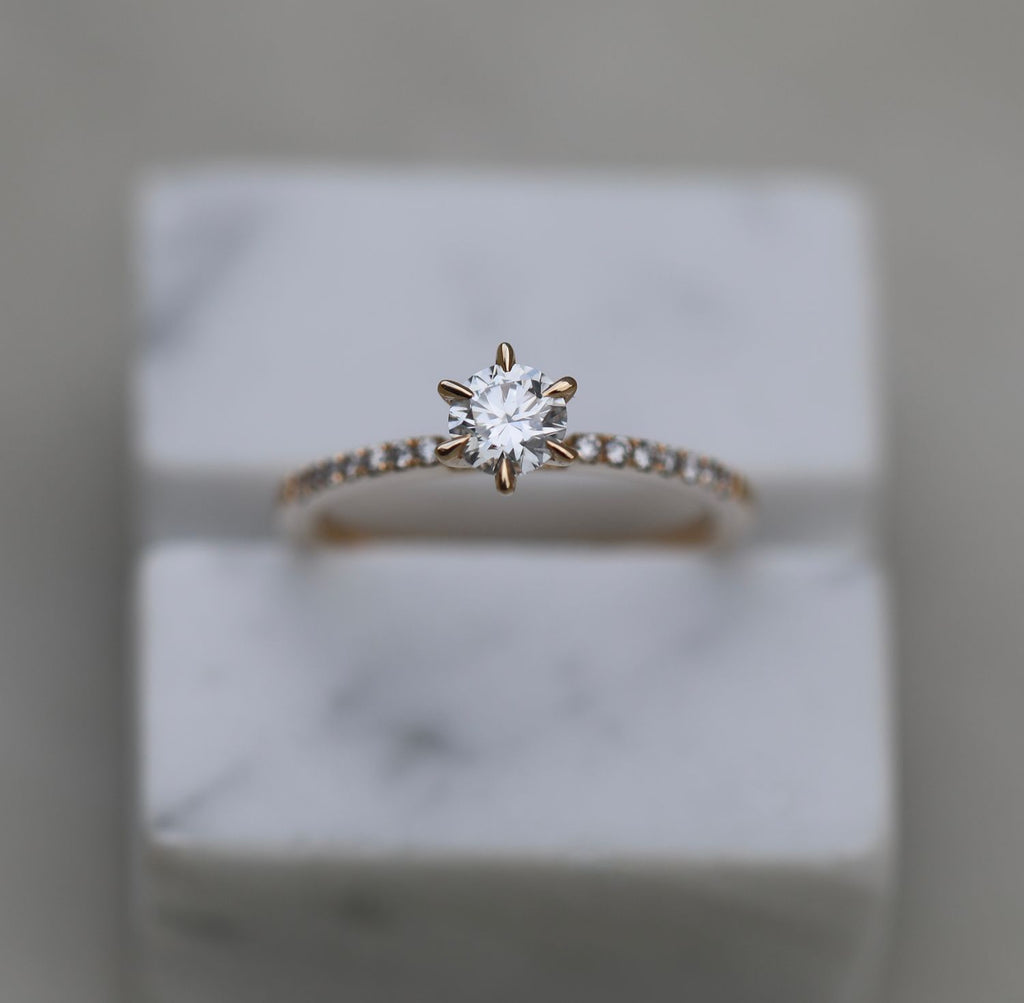 0.50 CT Round Solitaire CVD E/VS1 Diamond Engagement Ring - violetjewels