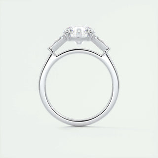 2ct Round F- VS1 Diamond 3 Stones Engagement Ring - violetjewels