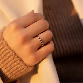 Simple plain wedding band with smooth polished finish – elegant and timeless