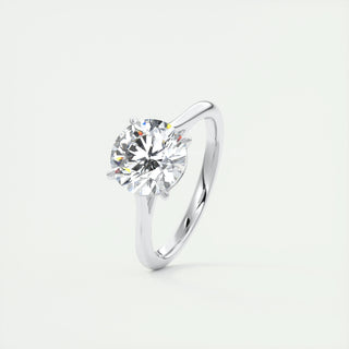 2ct Round F- VS1 Diamond Solitaire Engagement Ring - violetjewels