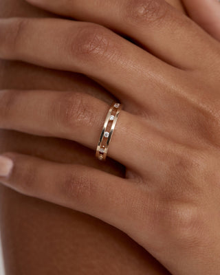0.30 TCW Round EF-VVS Diamond Double Wedding Band