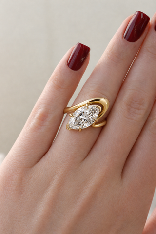1.50-2.50 CT Marquise Lab Grown Diamond unique Engagement ring