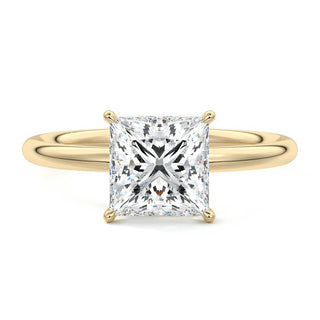 Solitaire Ring with 1.20 CT Princess Moissanite - violetjewels