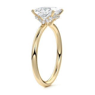 Solitaire Ring with 1.20 CT Princess Moissanite - violetjewels