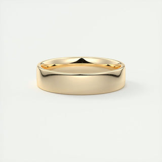 Polished Finish Regular Yellow Gold Men's Band - violetjewels