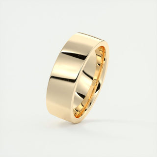 Polished Finish Classic Yellow Gold Men's Band - violetjewels