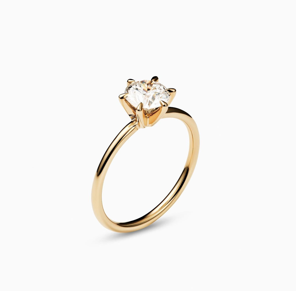 1.02 CT Round Solitaire CVD E/VS1 Diamond Engagement Ring - violetjewels
