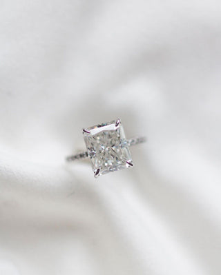 4.79 CT Radiant Cut Solitaire Moissanite Engagement Ring - violetjewels