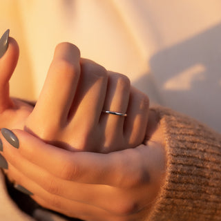 Simple plain wedding band with smooth polished finish – elegant and timeless