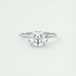 2ct Oval F- VS1 Diamond Solitaire Engagement Ring - violetjewels