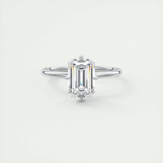 1.91 CT Emerald Cut Solitaire Moissanite Engagement Ring - violetjewels