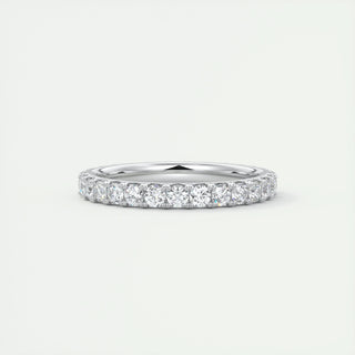 0.84 Round Cut Shared Prong Moissanite Bridal Wedding Band - violetjewels