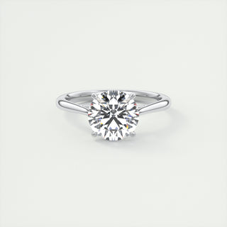 2ct Round F- VS1 Diamond Solitaire Engagement Ring - violetjewels