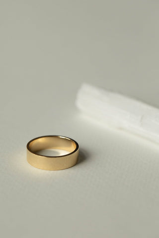 Plain Flat Cigar Wedding Band