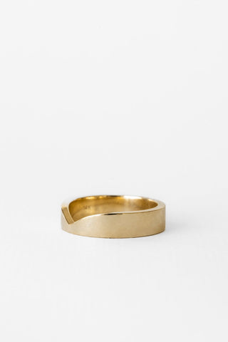 Plain V Shaped Curved Cigar Wedding Band