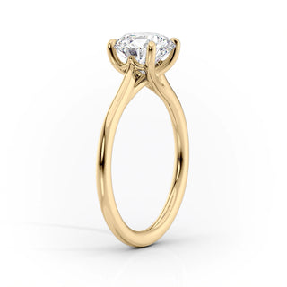 1.0-3.0 CT Radiant CVD Diamond Solitaire Engagement Ring