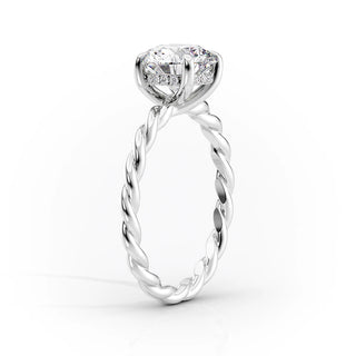 1.50 CT Oval F/VS1 CVD Diamond Hidden Halo Engagement Ring - violetjewels