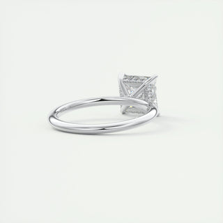 2ct Princess F- VS1 Diamond Engagement Ring With Hidden Halo Setting - violetjewels