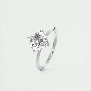 2ct Asscher F- VS1 Diamond Solitaire Engagement Ring - violetjewels