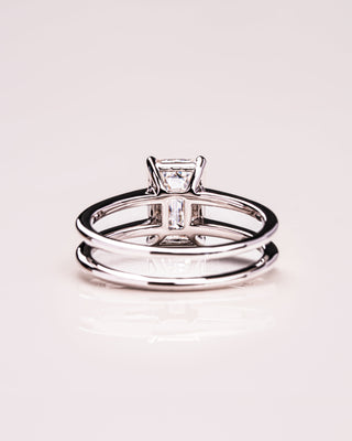 2.30 CT Emerald Cut Solitaire Moissanite Engagement Ring - violetjewels