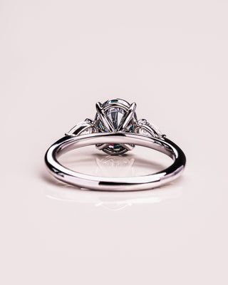 1.91 CT Oval Cut Three Stone Moissanite Engagement Ring - violetjewels