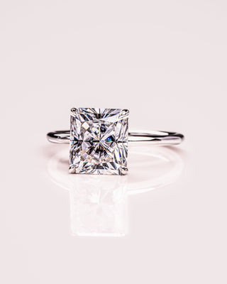 2.43 CT Radiant Cut Moissanite Solitaire Engagement Ring - violetjewels