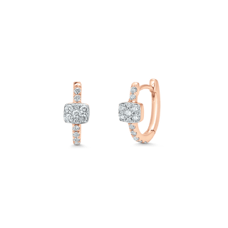0.35 TCW Round Moissanite Diamond Huggie Earrings - violetjewels