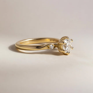 0.90-3.0CT Cushion CVD Diamond Three Stone Style Engagement Ring