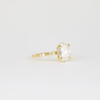 1.00 -3.50 CT Oval  Lab Grown Diamond Dainty Engagement ring