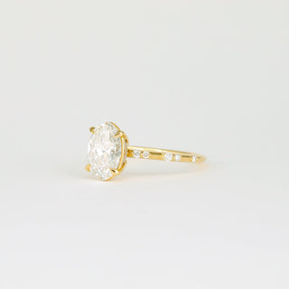 1.00 -3.50 CT Oval  Lab Grown Diamond Dainty Engagement ring