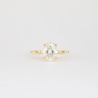 1.00 -3.50 CT Oval  Lab Grown Diamond Dainty Engagement ring