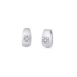0.27 TCW Round Moissanite Diamond Huggie Earrings - violetjewels