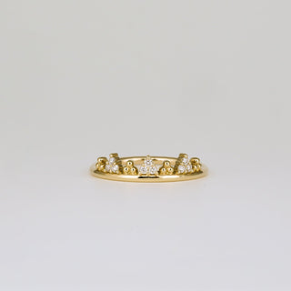 0.29 TCW  Round Lab Grown Diamond Cluster Wedding Band